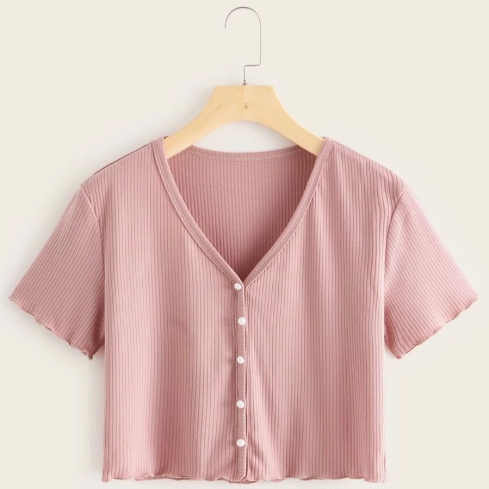 ROMWE Short sleeve button up